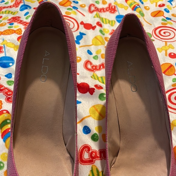 Aldo pink crocodile pattern pointed heels - Picture 7 of 7